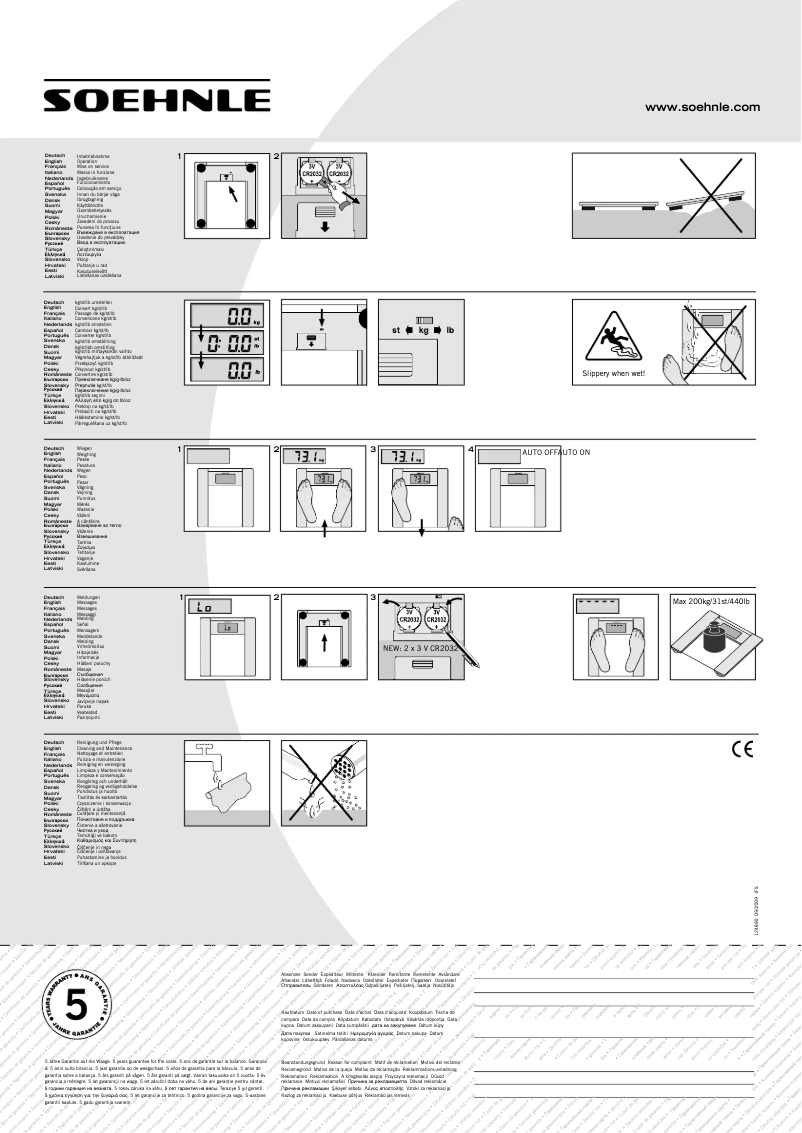 Page n°1 - Manuel utilisateur Soehnle Pharo 200