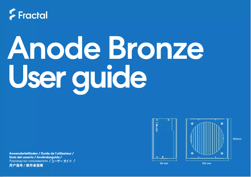 Image de la première page du manuel de l'appareil Anode Bronze 750W