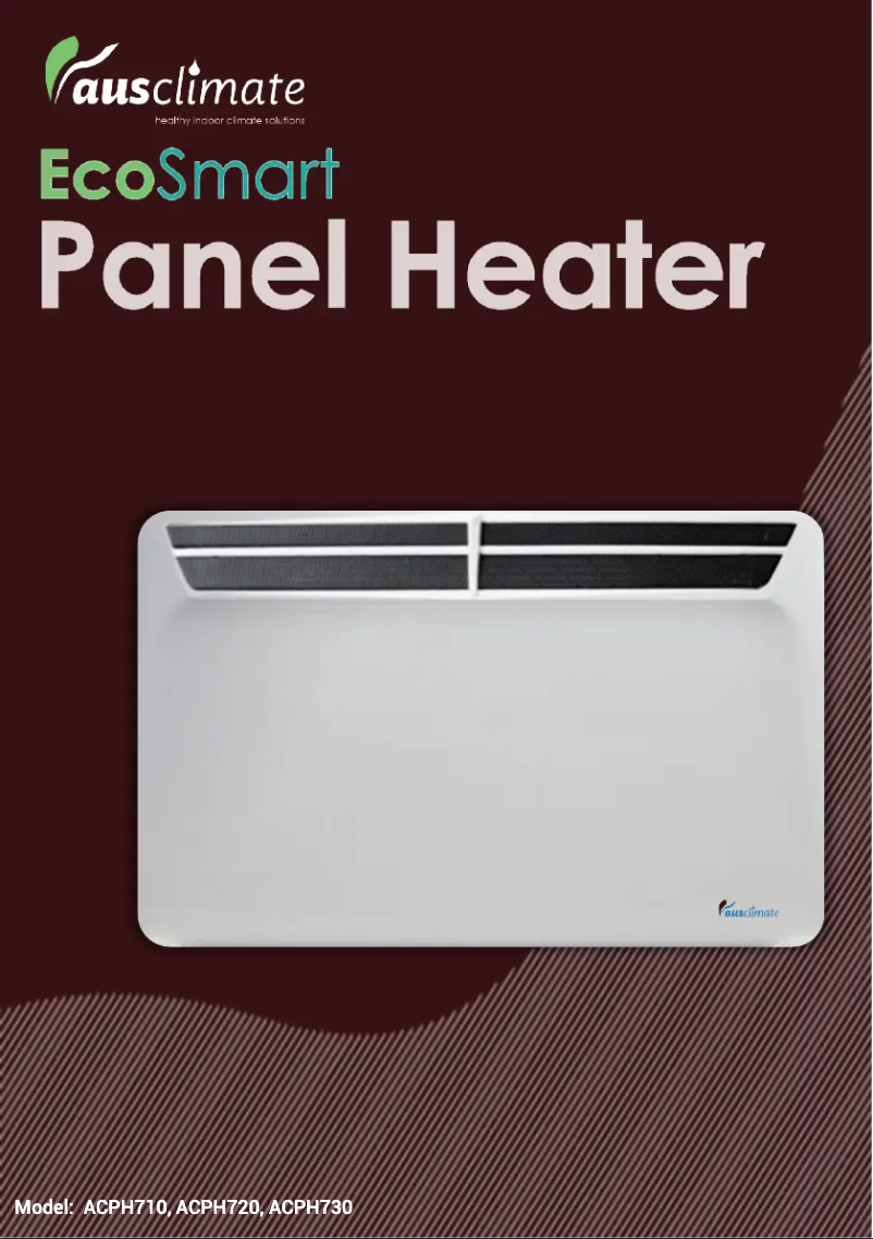 Page n°1 - Manuel utilisateur Ausclimate EcoSmart ACPH710