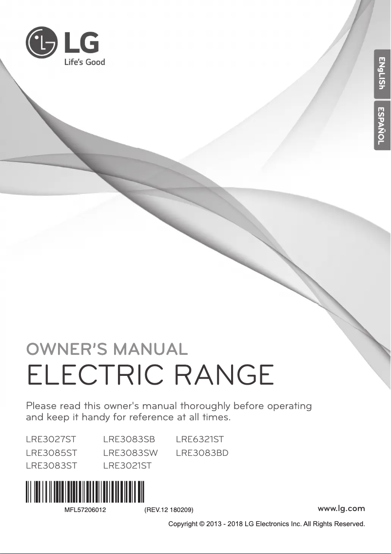 Page n°1 - Manuel utilisateur LG LRE3021ST