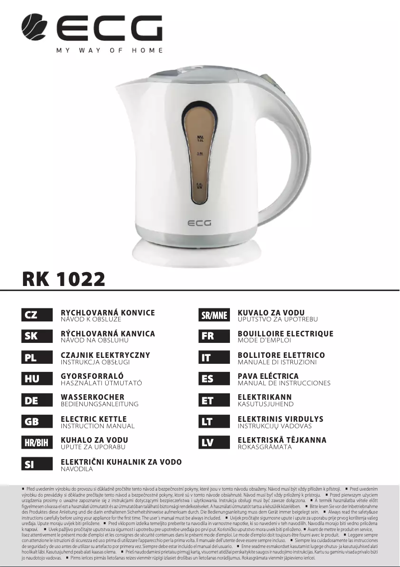 Image de la première page du manuel de l'appareil RK 1022