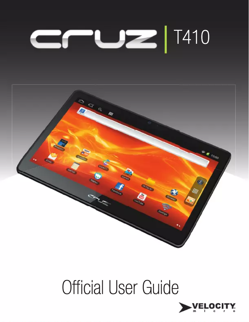 Page n°1 - Manuel utilisateur Velocity Micro Cruz Tablet T410