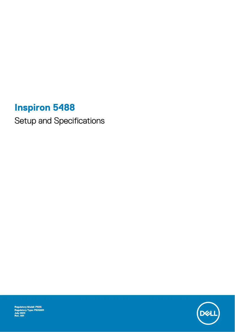 Image de la première page du manuel de l'appareil Inspiron 5488