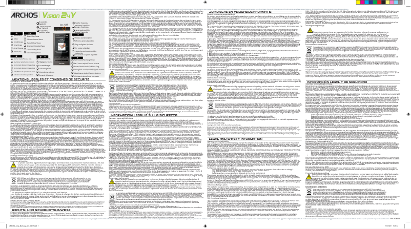 Page 1 de la notice Manuel utilisateur Archos 24y Vision