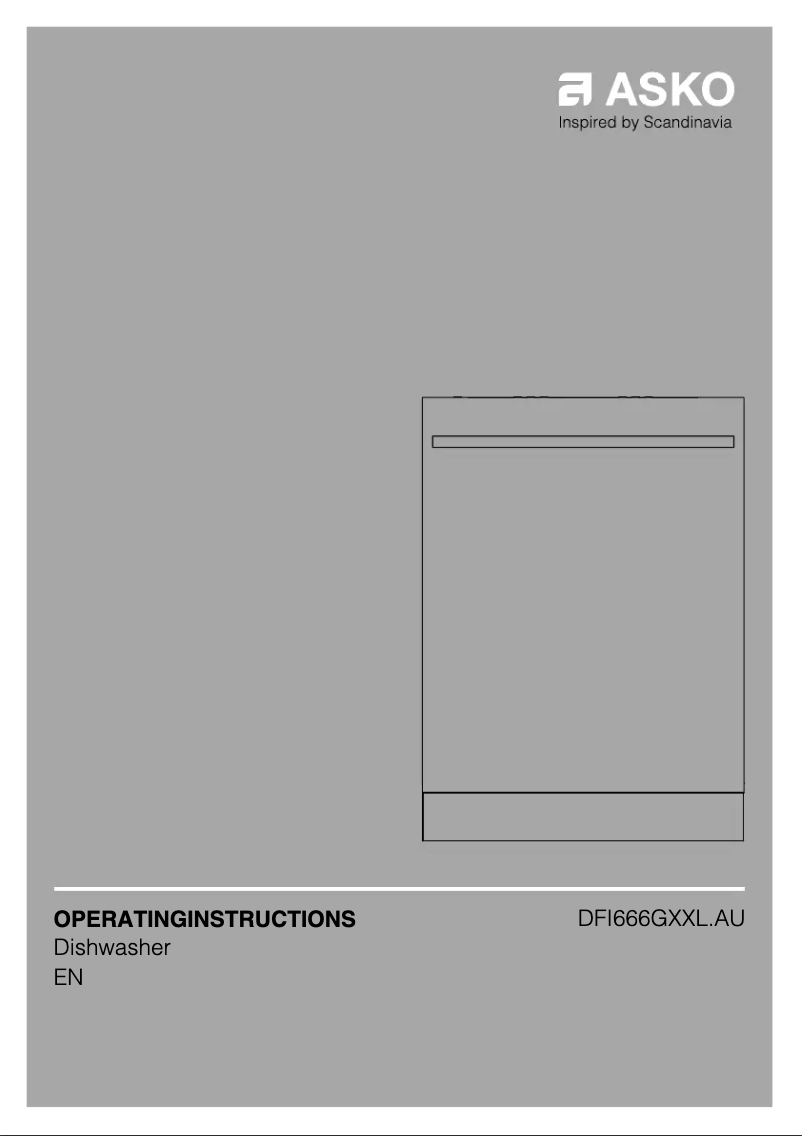 Page n°1 - Manuel utilisateur Asko DFI666GXXL.AU