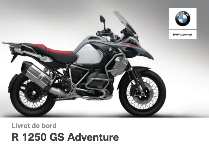 Page 1 de la notice Manuel utilisateur BMW R 1250 GS Adventure (2018)