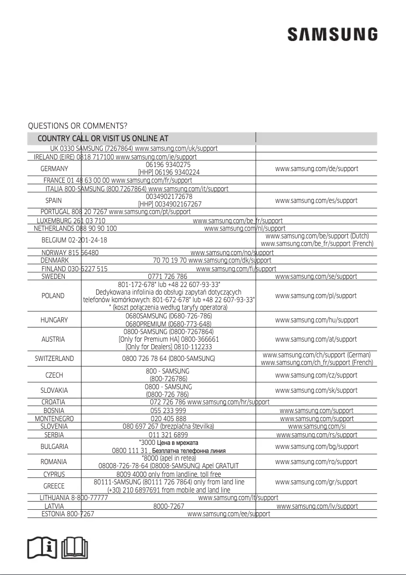 Page 1 de la notice Manuel utilisateur Samsung AR12MSFSPWKNEE
