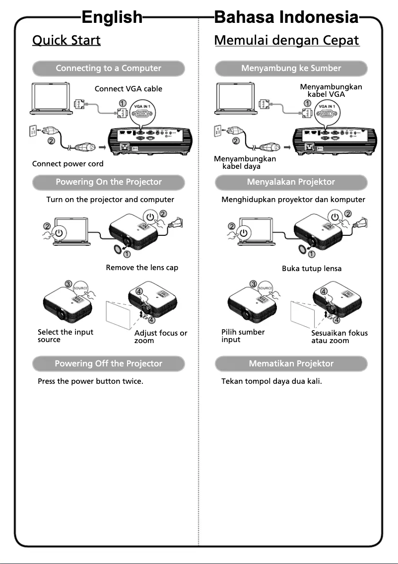 Page 1 de la notice Guide de démarrage rapide Acer EV-X57H