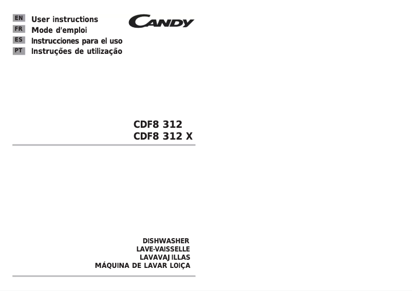 Image de la première page du manuel de l'appareil CDF8 312X/1-S