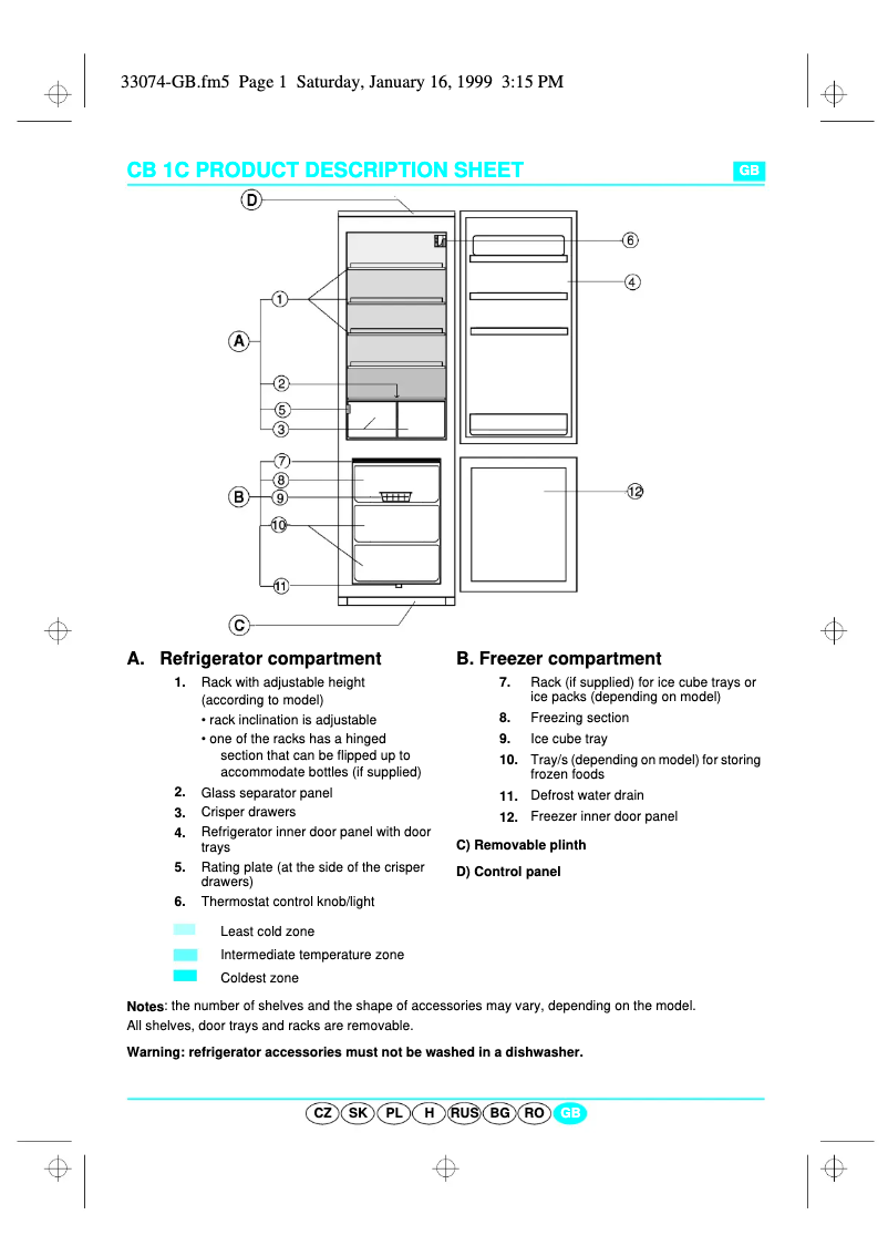 Image de la première page du manuel de l'appareil ARZ 807 H