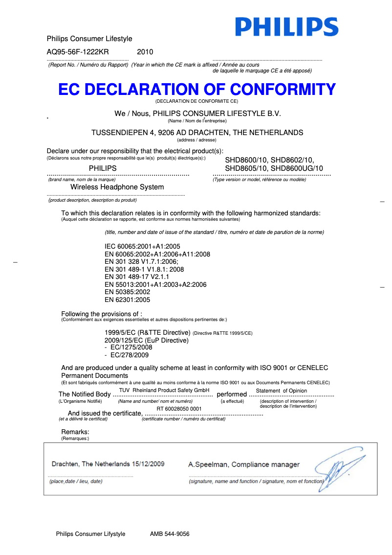 Page 1 de la notice Manuel utilisateur Philips SHD8600UG