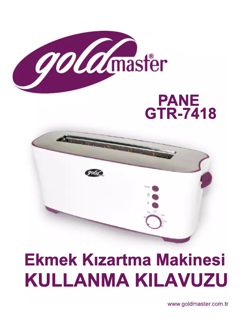 Page 1 de la notice Manuel utilisateur GoldMaster Pane GTR-7418