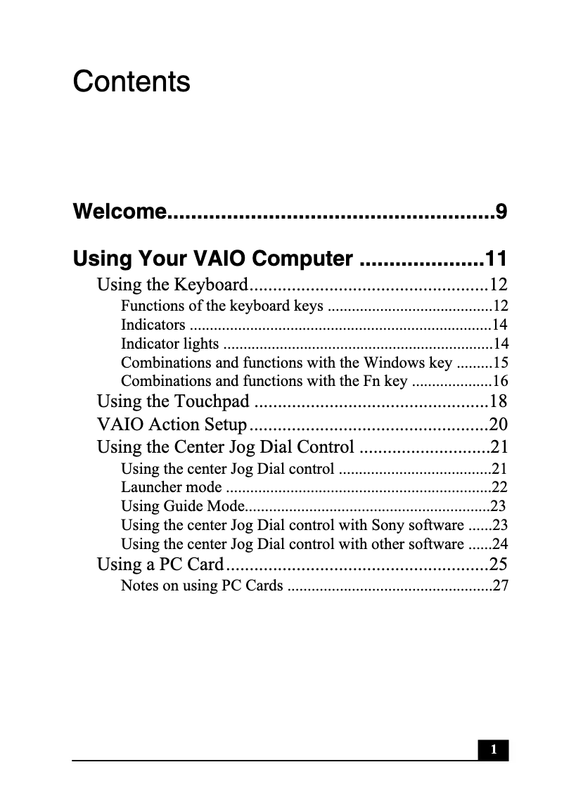 Page n°1 - Manuel utilisateur Sony Vaio PCG-R505ES