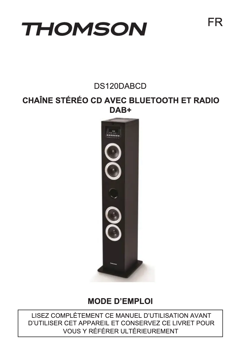 Page n°1 - Manuel utilisateur Thomson DS120DABCD