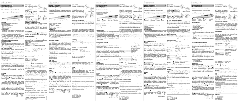 Page n°1 - Manuel utilisateur Medisana FTF