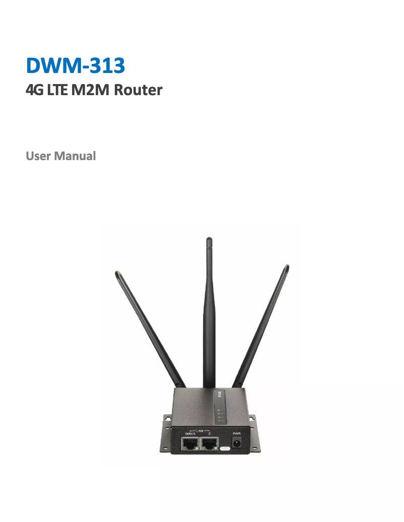 Image de la première page du manuel de l'appareil DWM-313