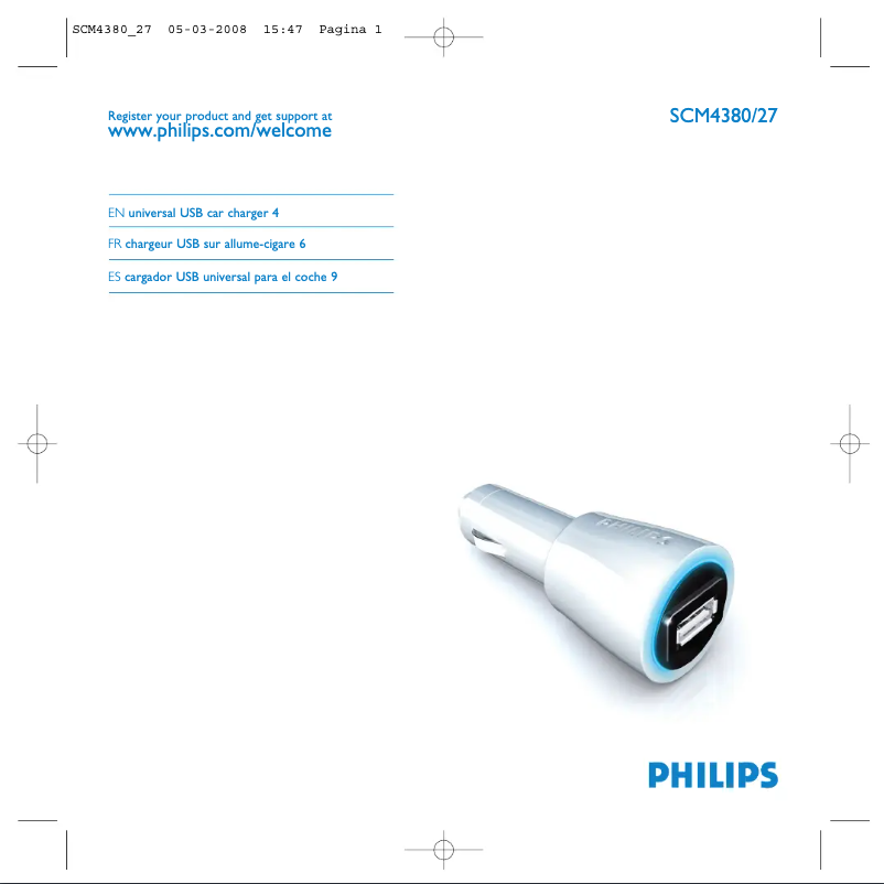 Page n°1 - Manuel utilisateur Philips Power2Charge SCM4380