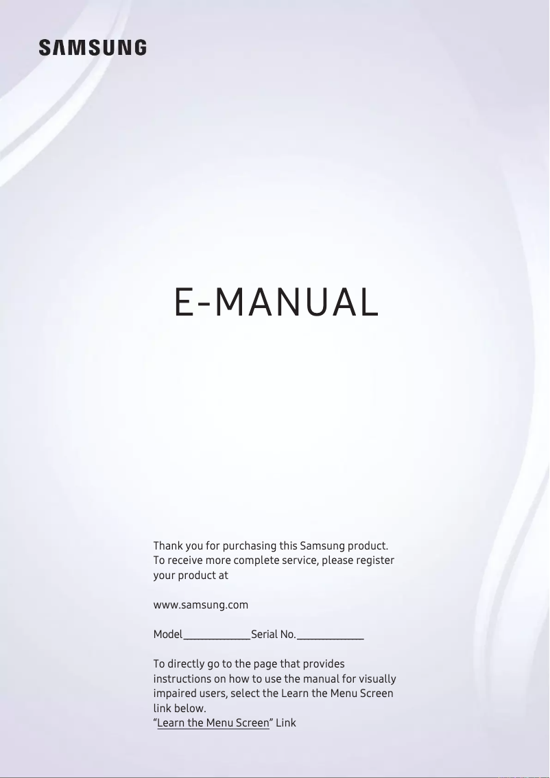 Page 1 de la notice Manuel utilisateur Samsung QN55Q60RAP
