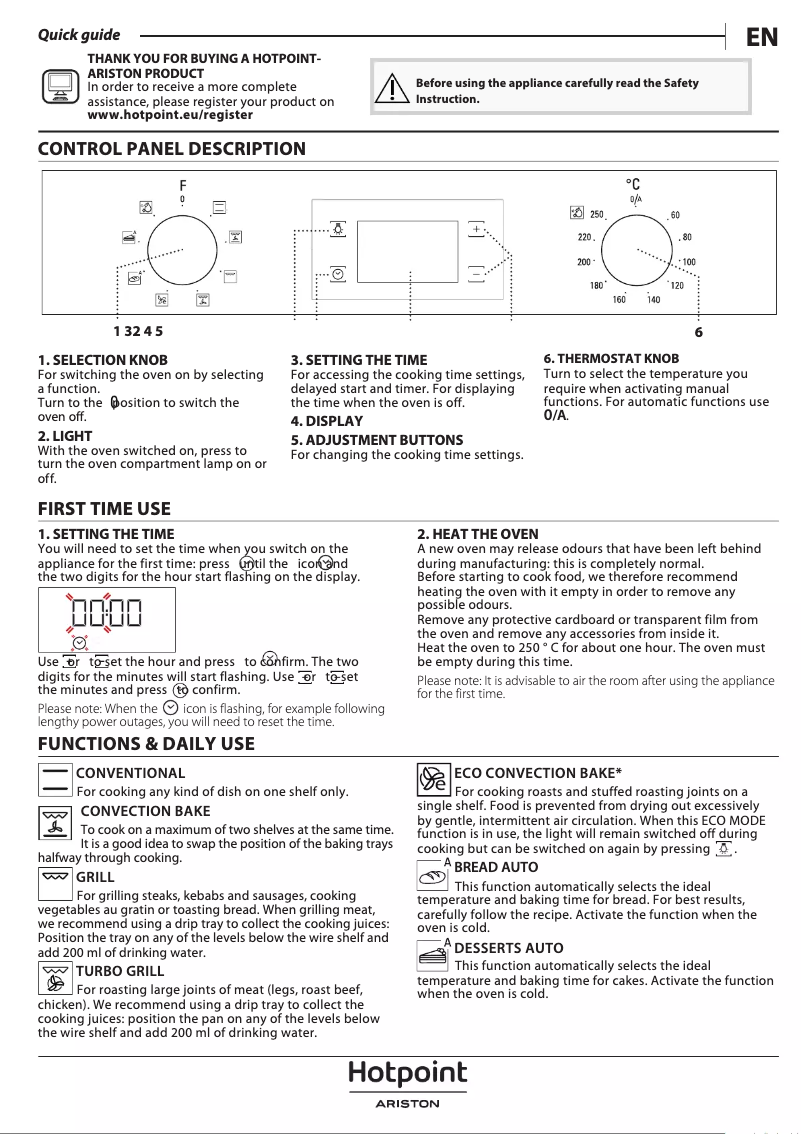 Image de la première page du manuel de l'appareil FA2 540 H IX HA