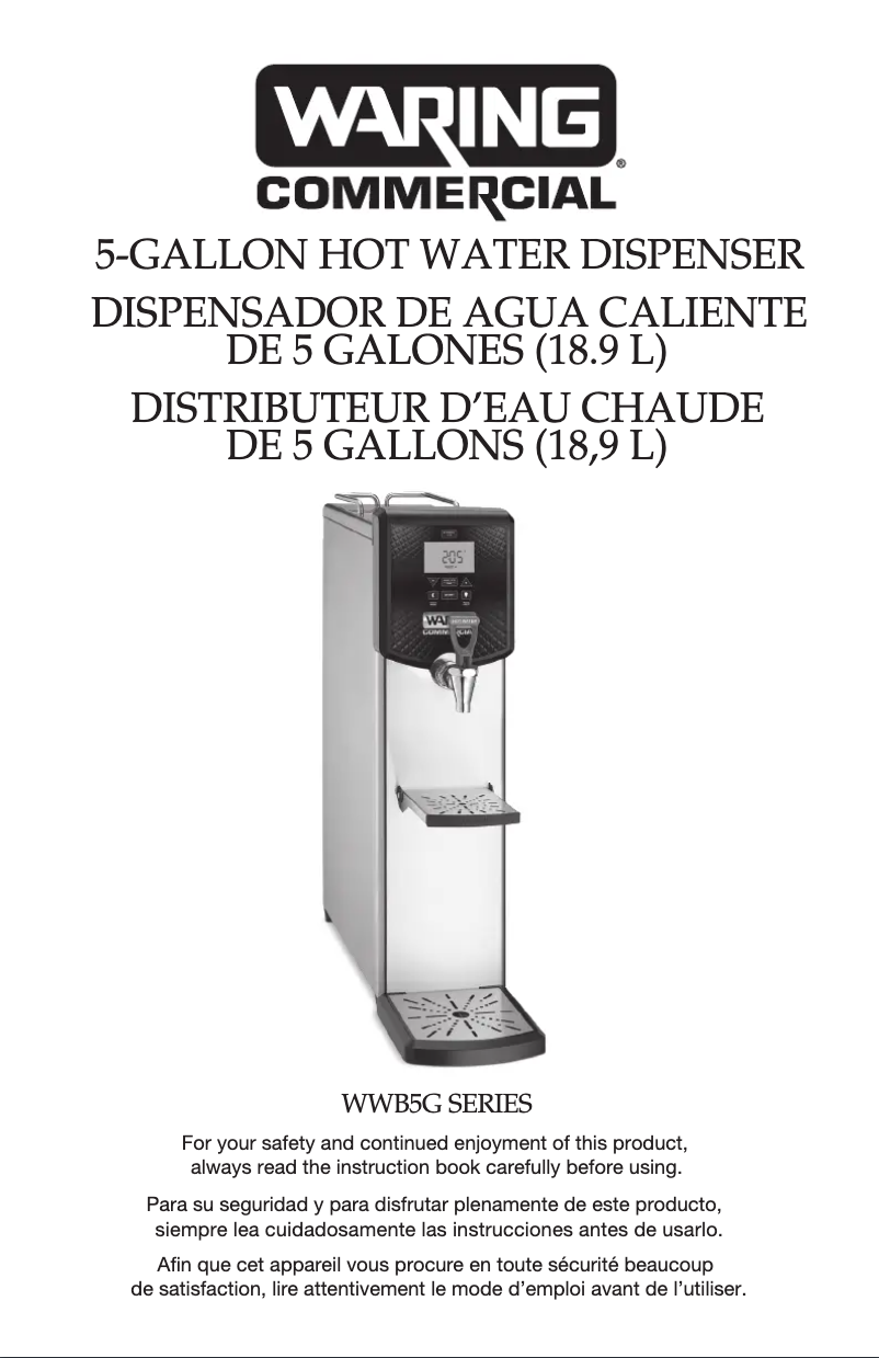 Image de la première page du manuel de l'appareil WWB5G