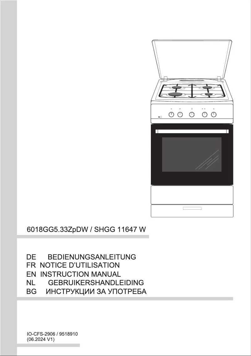 Página 1 del manual Manual de usuario Amica SHGG 11647 W
