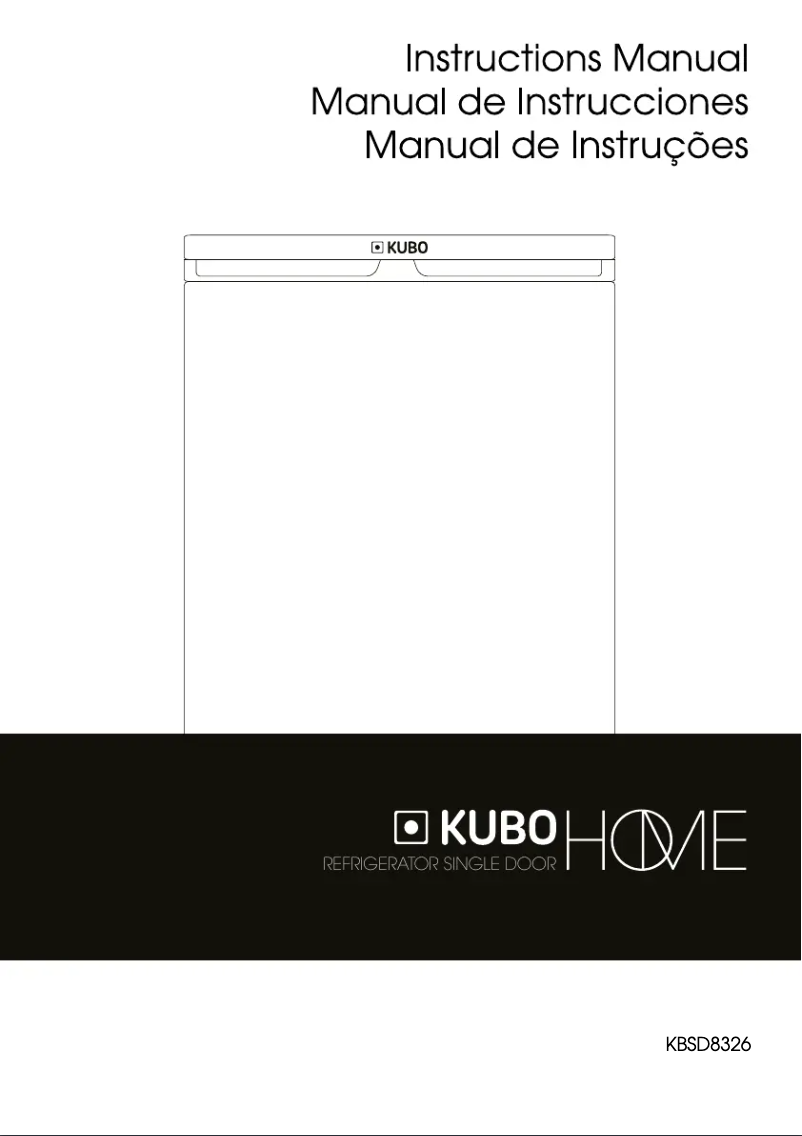 Page 1 de la notice Manuel utilisateur Kubo KBSD8326
