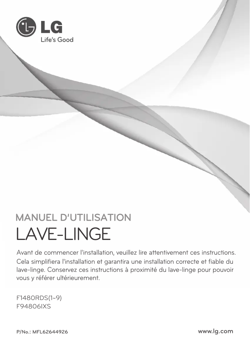 Page n°1 - Manuel utilisateur LG F1480RDS6