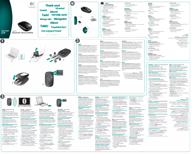 Page n°1 - Manuel utilisateur Logitech Bluetooth Mouse M555b
