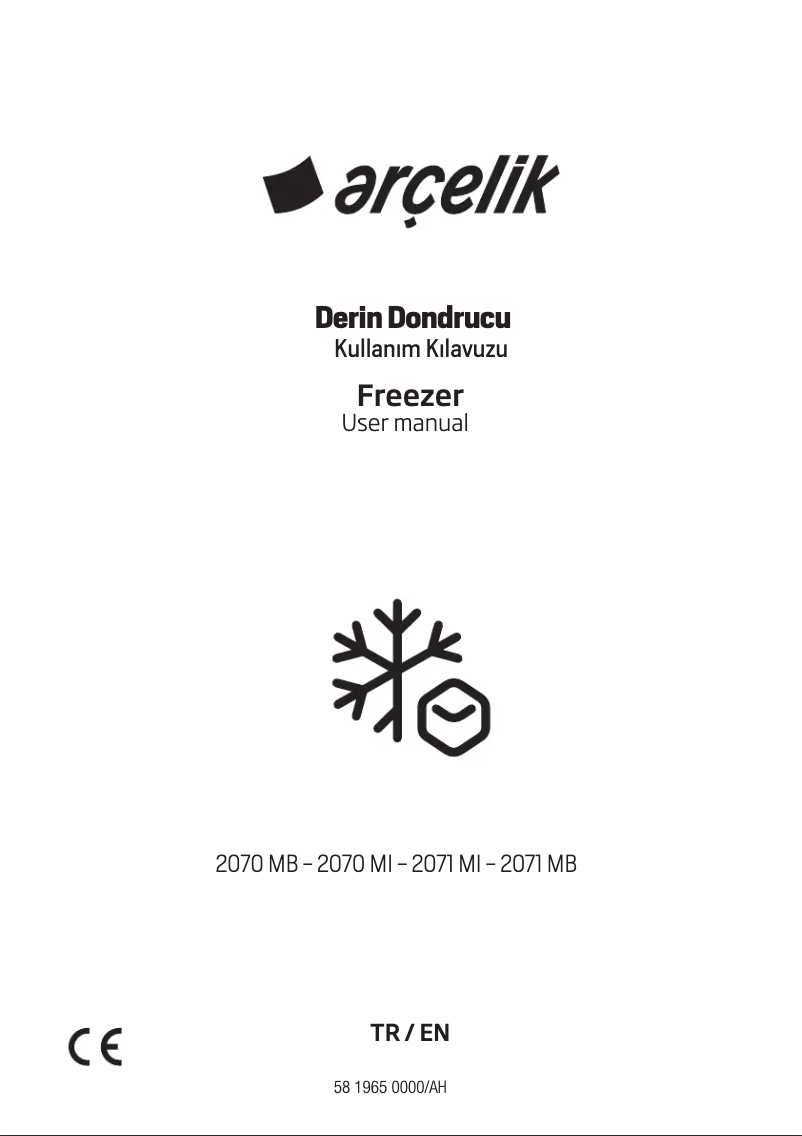 Page n°1 - Manuel utilisateur Arçelik 2071 MB