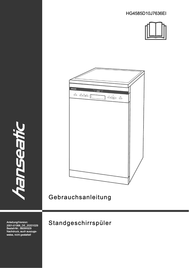 Page n°1 - Manuel utilisateur Hanseatic HG4585D10J7636EI