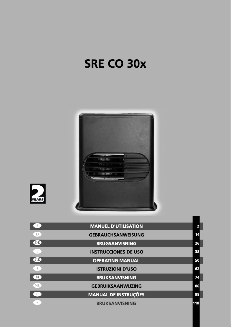 Page n°1 - Manuel utilisateur Zibro SRE CO304