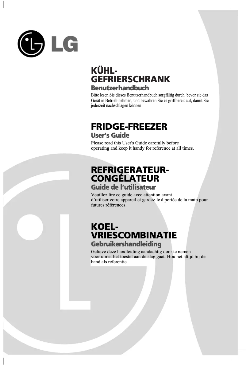 Página 1 del manual Manual de usuario LG GR-B429BTQA