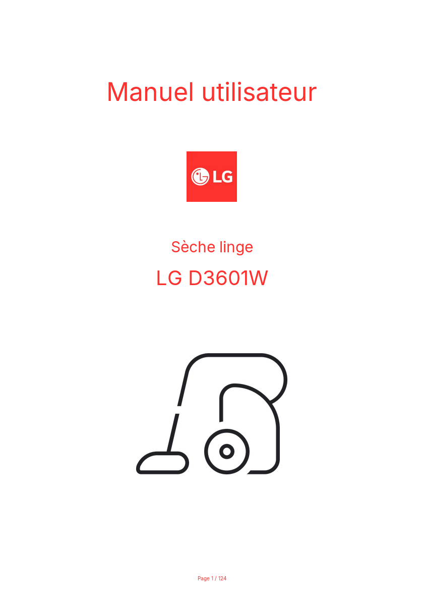 Page n°1 - Manuel utilisateur LG D3601W