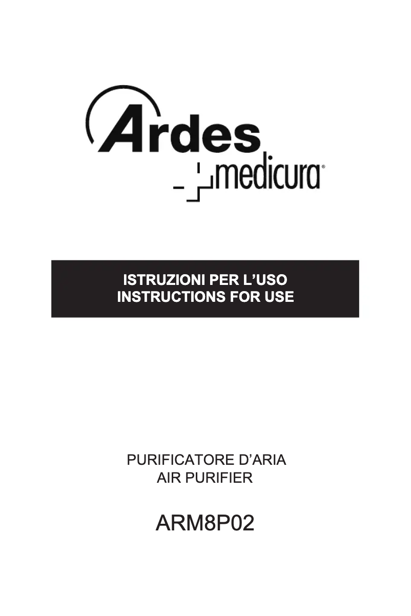 Image de la première page du manuel de l'appareil ARM8P02