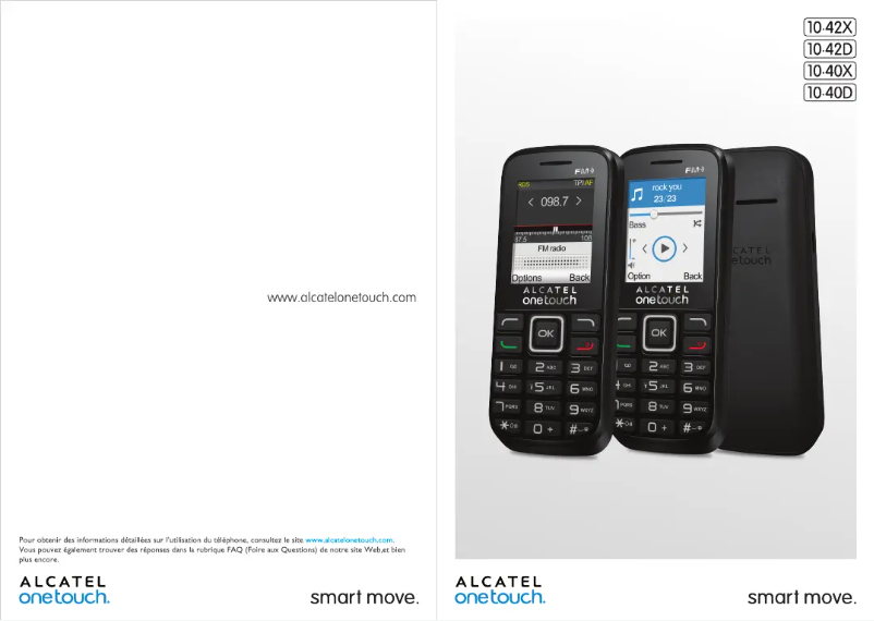 Page 1 de la notice Manuel utilisateur Alcatel One Touch 1042D