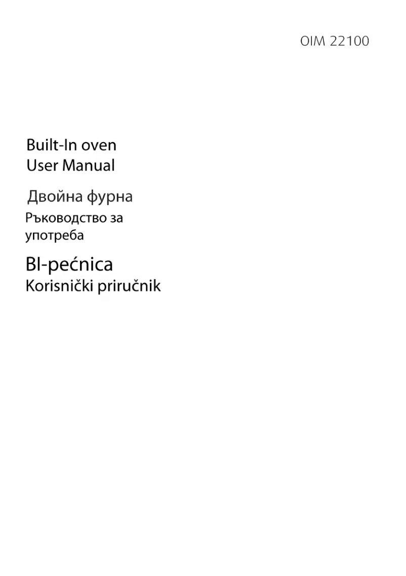 Page n°1 - Manuel utilisateur Beko OIM 22100