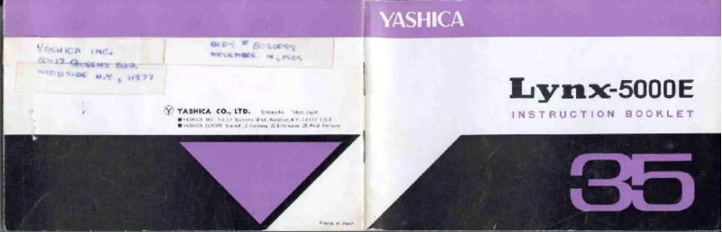 Page 1 de la notice Manuel utilisateur Kyocera Lynx-5000E