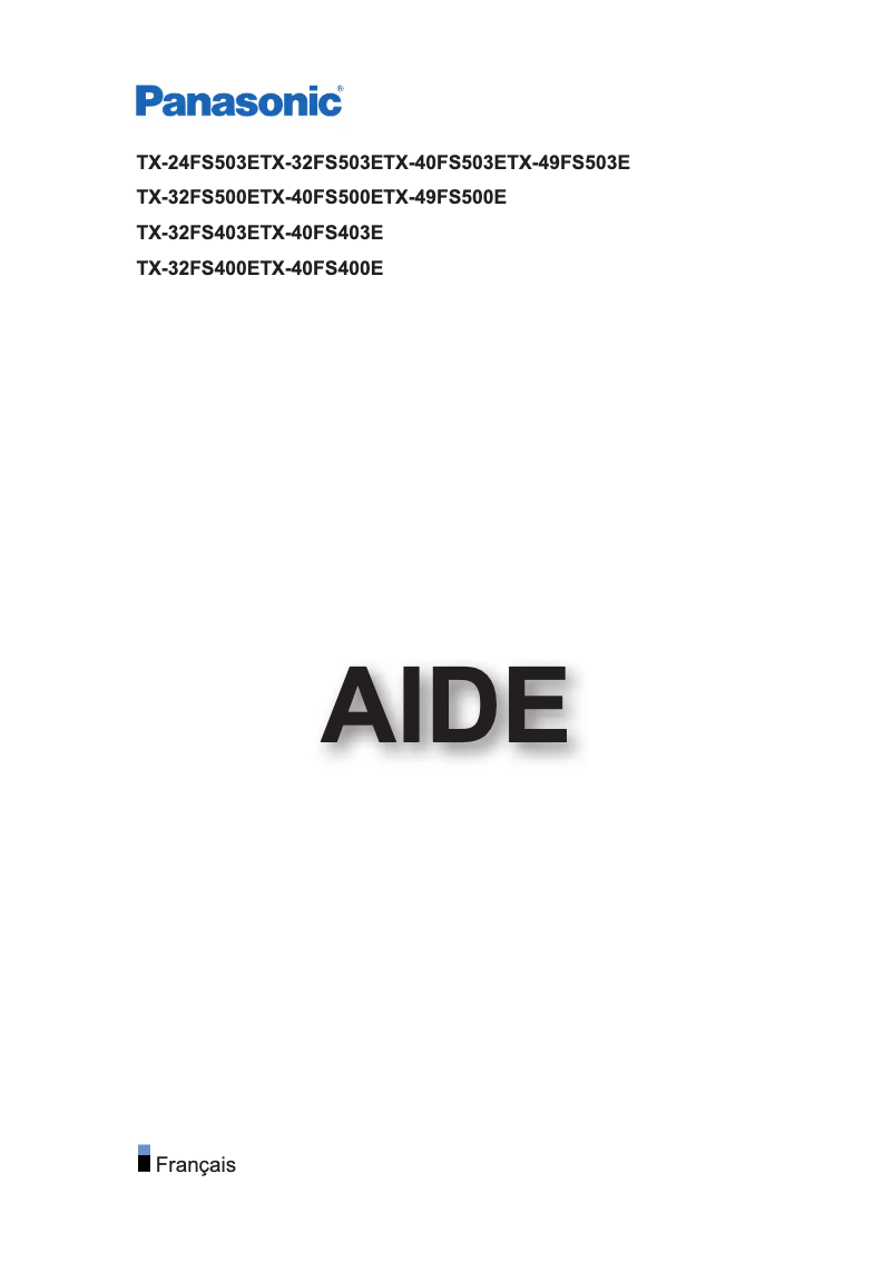 First page image of the manual for TX-32FS503E