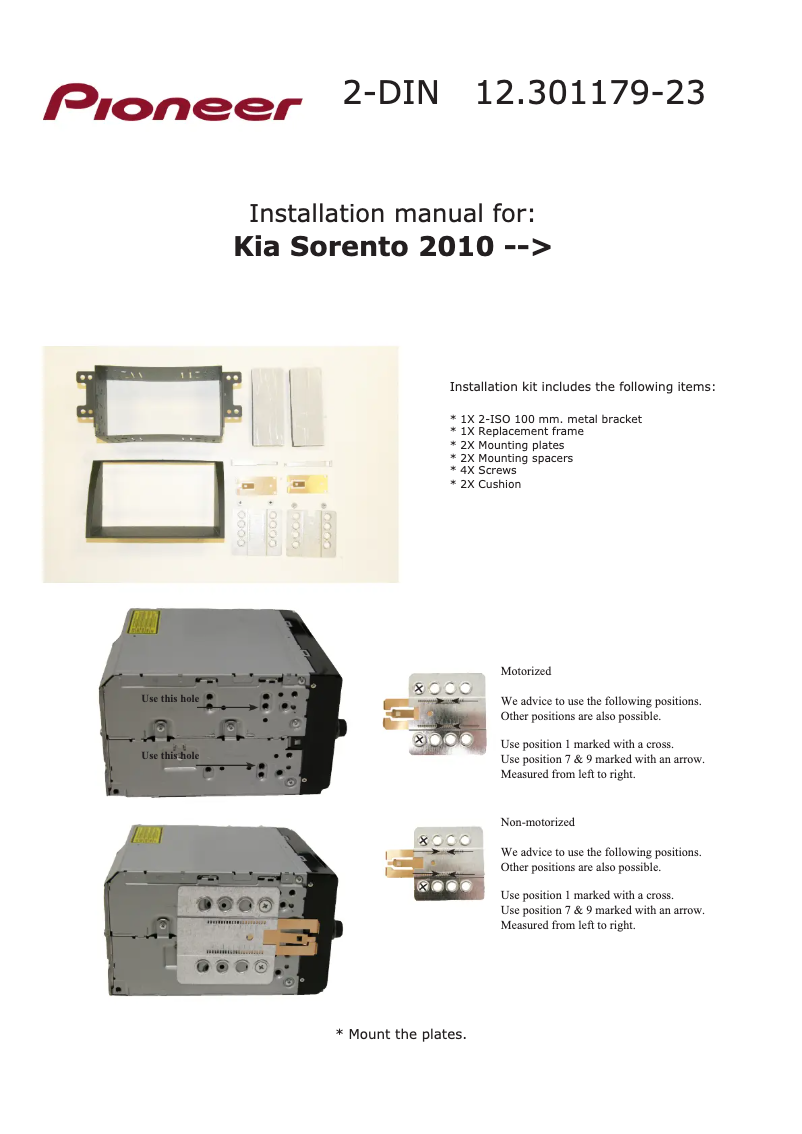 Page n°1 - Manuel utilisateur Pioneer 12.301179-23