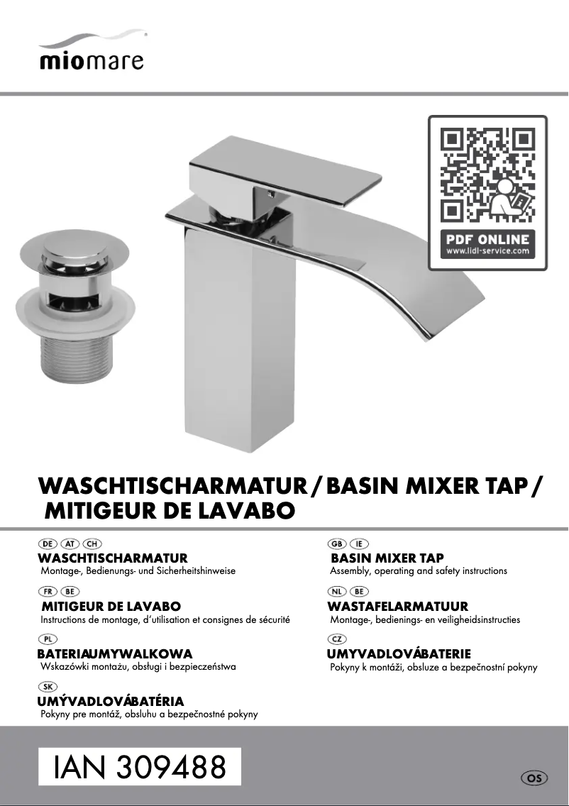 Image de la première page du manuel de l'appareil IAN 309488