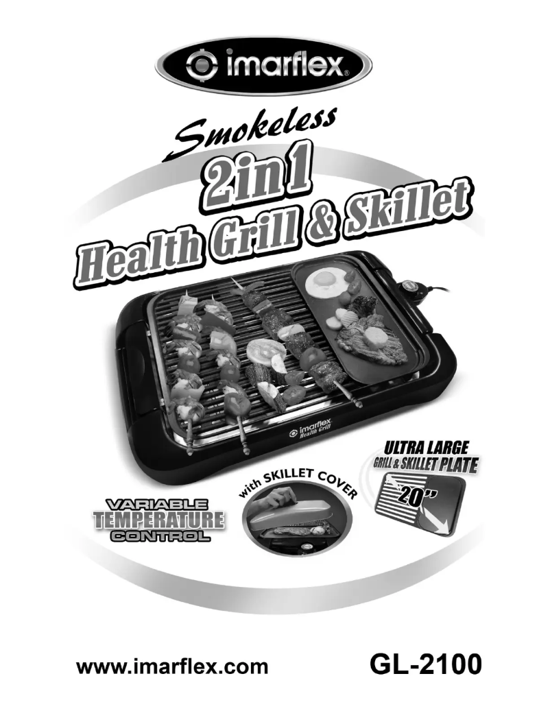 Page 1 de la notice Manuel utilisateur Imarflex Health Grill GL-2100