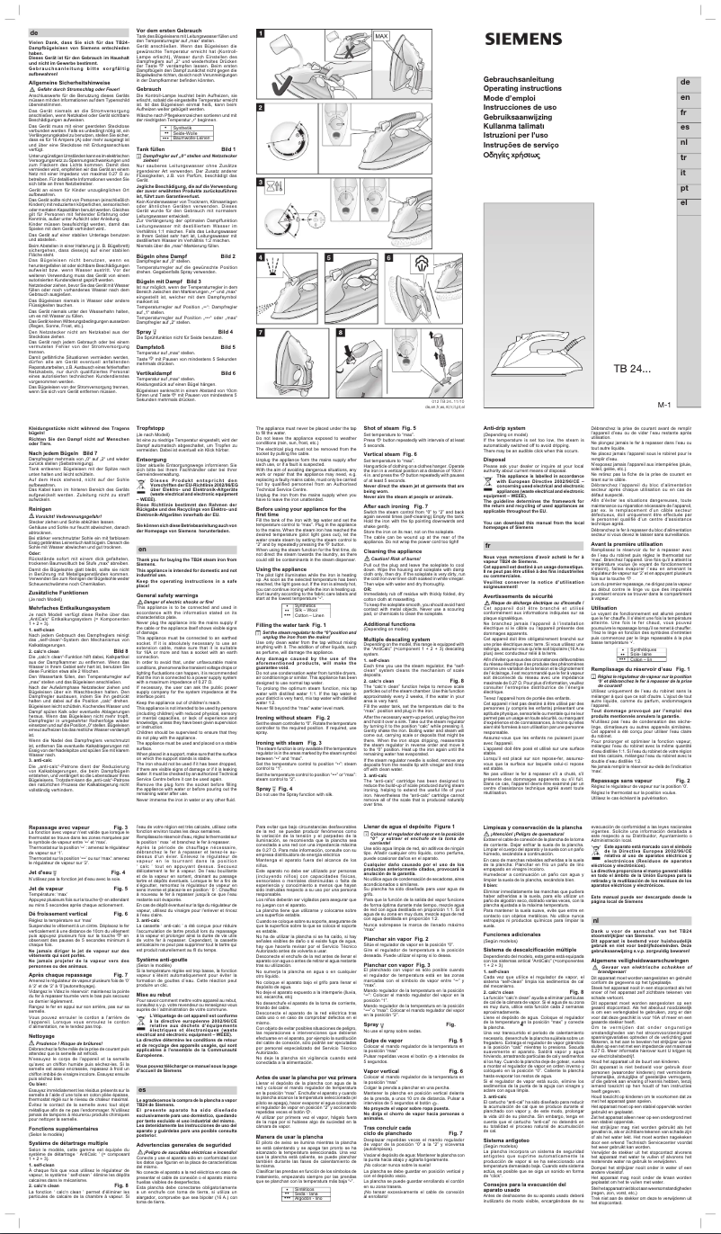 Page n°1 - Manuel utilisateur Siemens TB24549