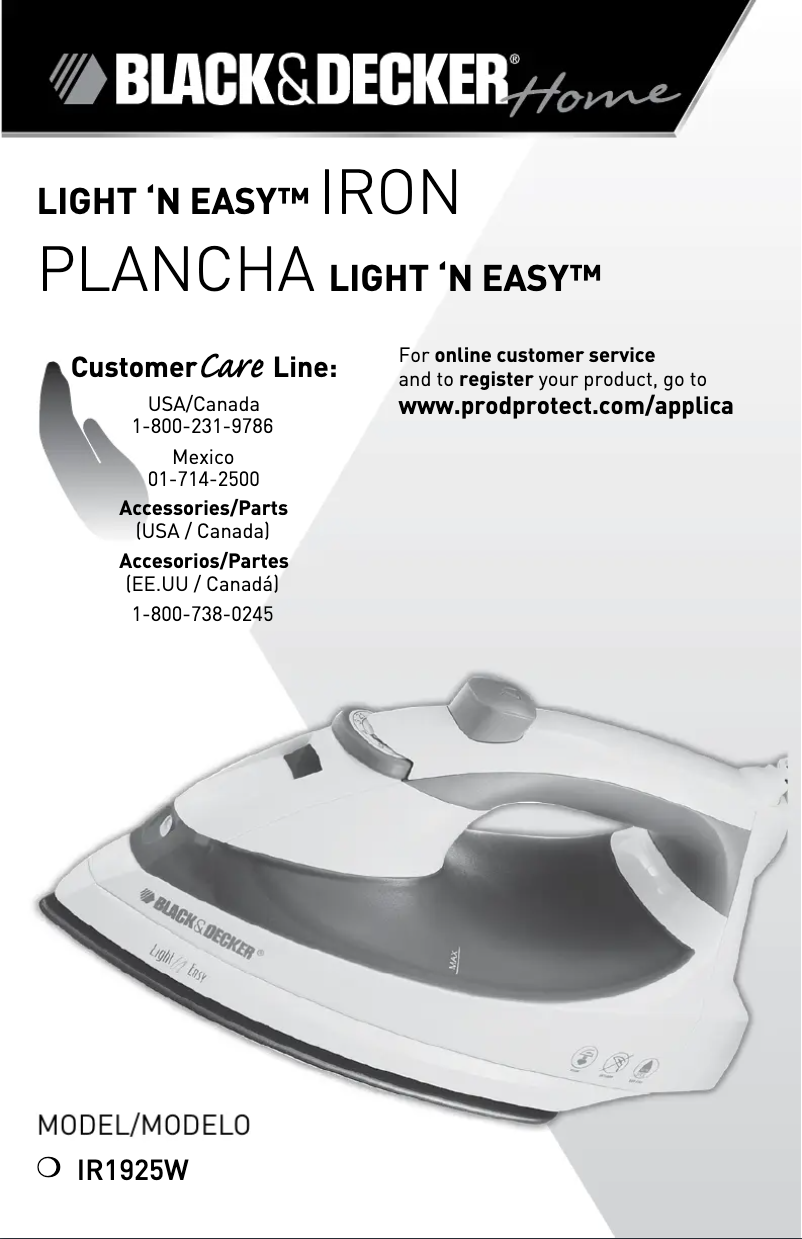 Page 1 de la notice Manuel utilisateur Black & Decker IR1925W