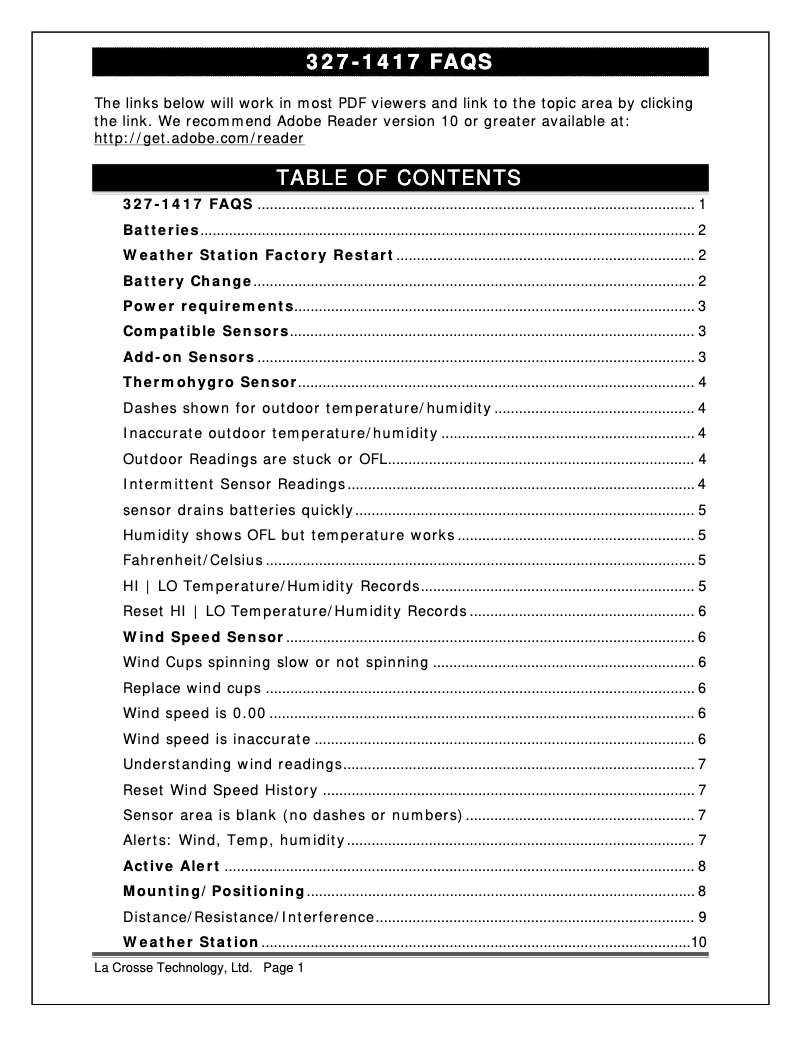 Image de la première page du manuel de l'appareil 327-1417