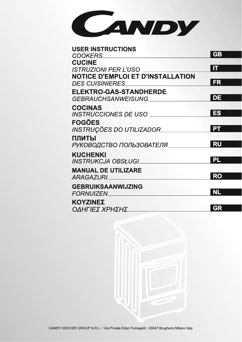 Page n°1 - Manuel utilisateur Candy CEE6620W