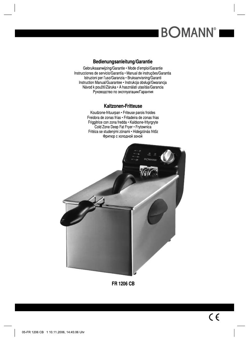 Page 1 de la notice Manuel utilisateur Bomann FR 1206 CB
