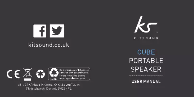 Page n°1 - Manuel utilisateur KitSound Cube