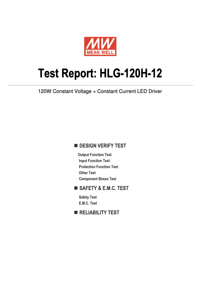 Image de la première page du manuel de l'appareil HLG-120H-12