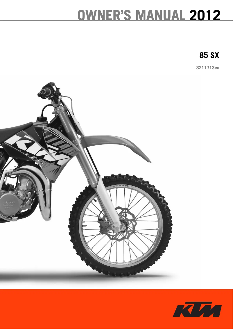 Image de la première page du manuel de l'appareil 85 SX (2012)