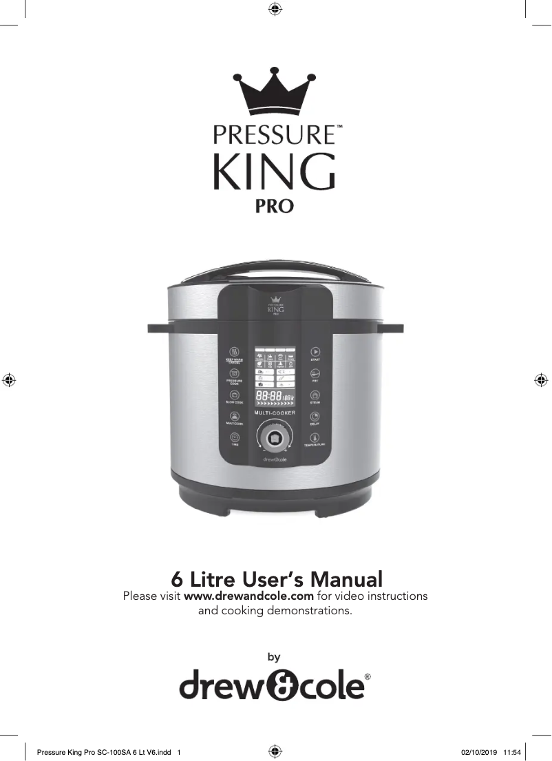 Page n°1 - Manuel utilisateur Drew&Cole Pressure King Pro